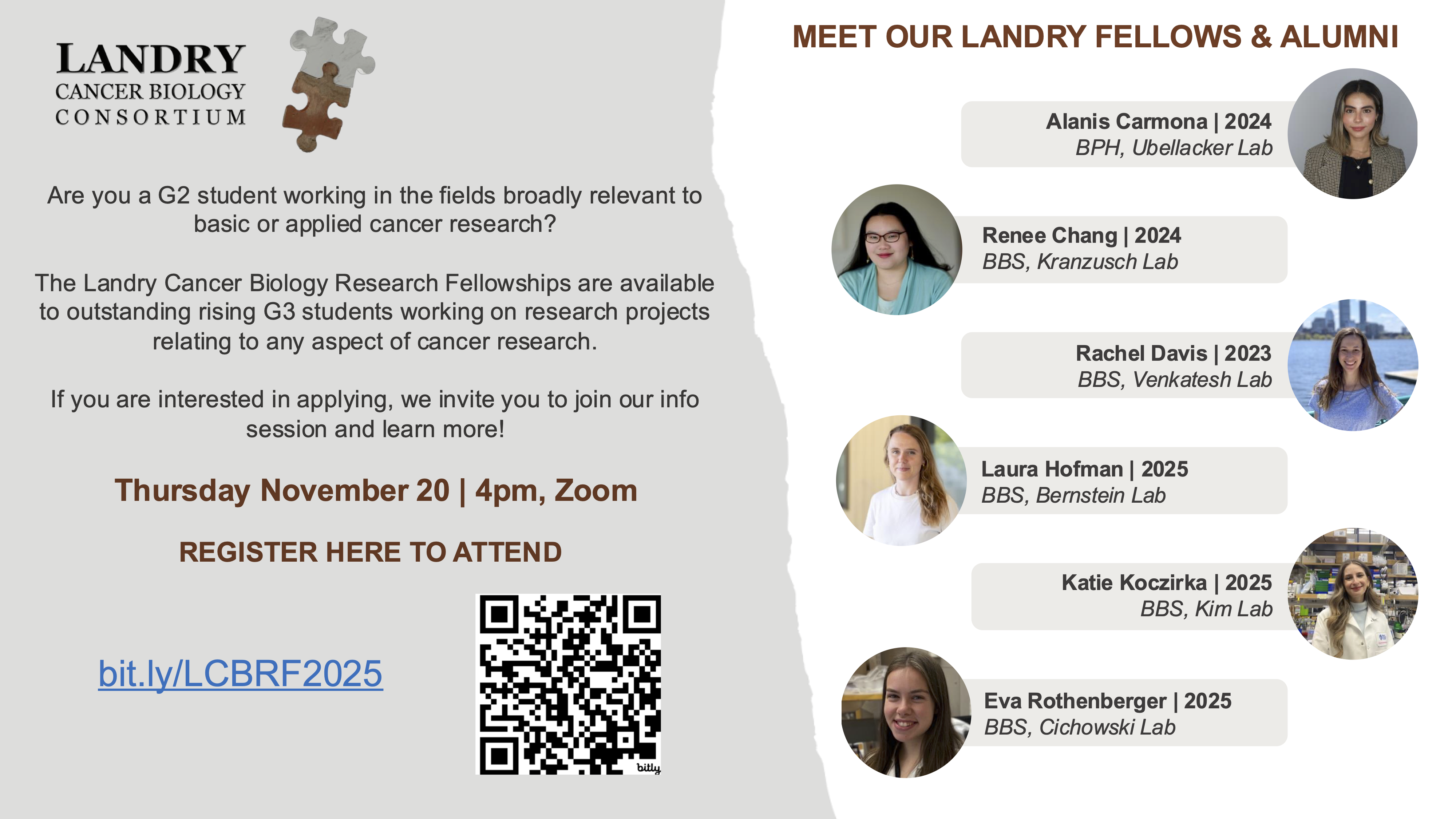 Info session flyer